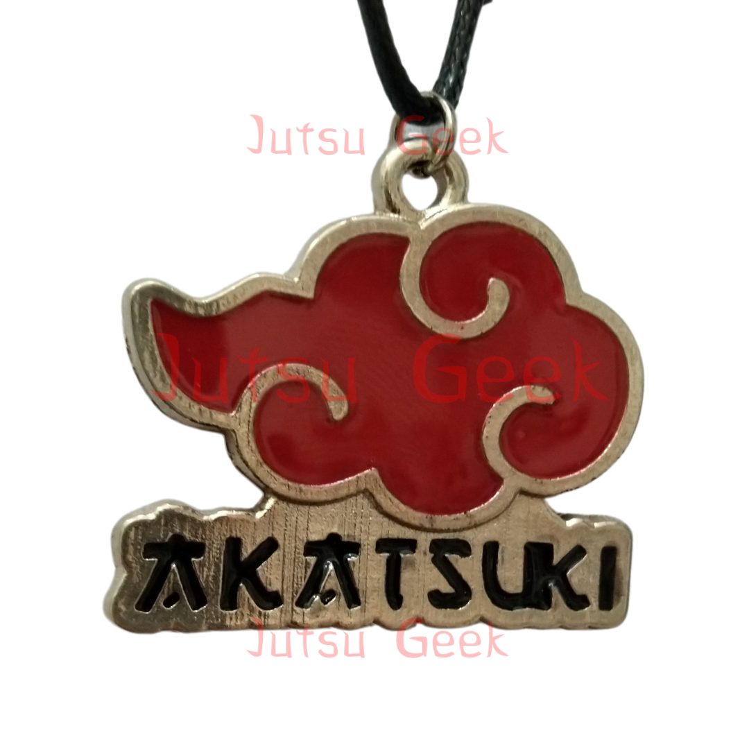 Naruto: Nuvens Vermelhas da Akatsuki (Colar Cordão)